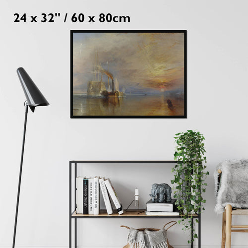 "The Fighting Temeraire" by JMW Turner on Framed Canvas, Acrylic, Canvas, Framed Prints or Print-only