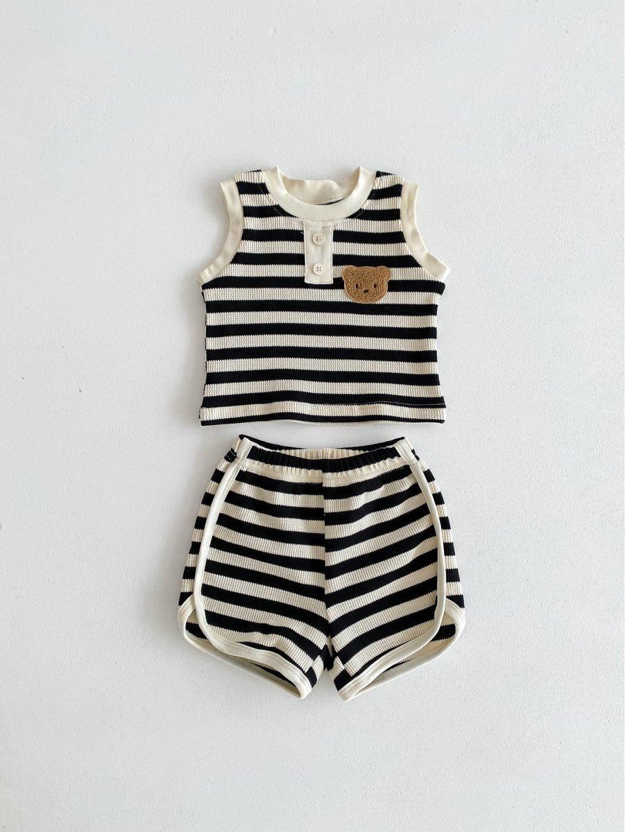 The Bear Beach Stripe Shorts & T-Shirt