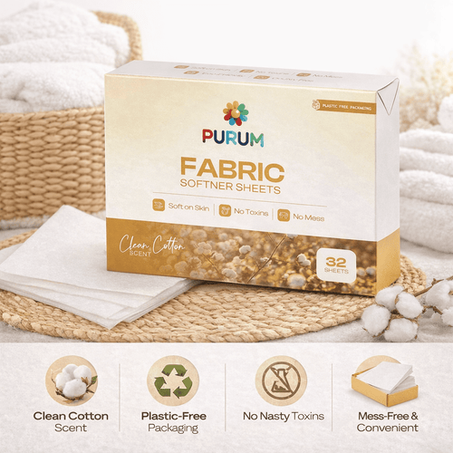 Purum Fabric Conditioner Sheets - Clean Cotton Scent