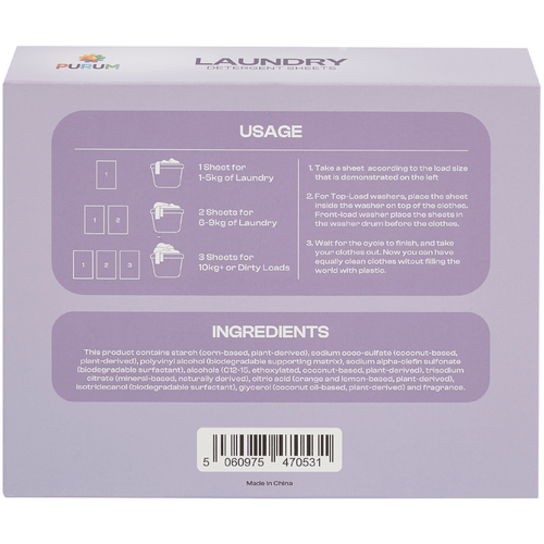 Purum Laundry Sheets - 64 Pack