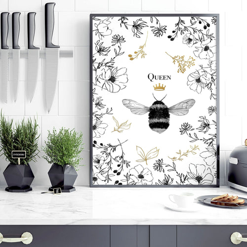 Bumble bee art | framed wall art print