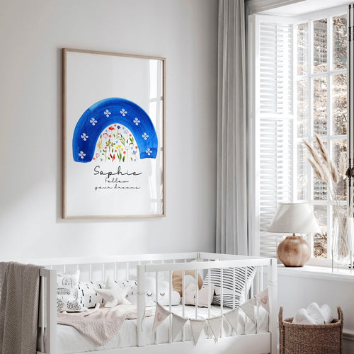 Rainbow nursery decoration wall art print