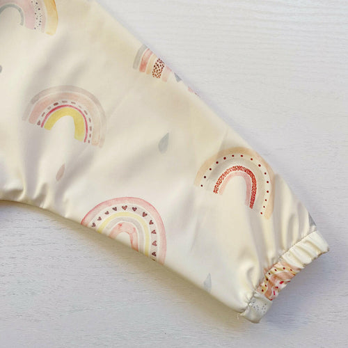 Long Sleeved Baby Bib - Rainbow print