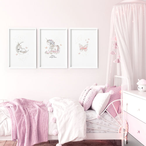 Rainbows Unicorns | Set of 3 wall art prints