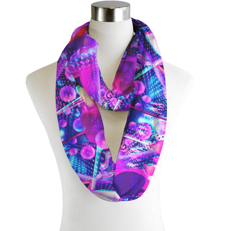 Penny Banger Trippy Rave - Infinity Scarf - Chiffon