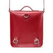 Handmade Leather City Backpack - Red