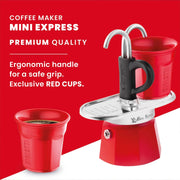 Bialetti Mini Express 'R' Double Serve (2 Cups & 2 Cup Coffee Maker)
