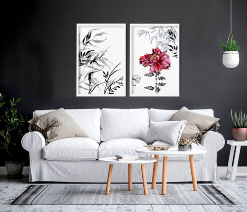 Peony Wall Art | Set of 2 framed wall art