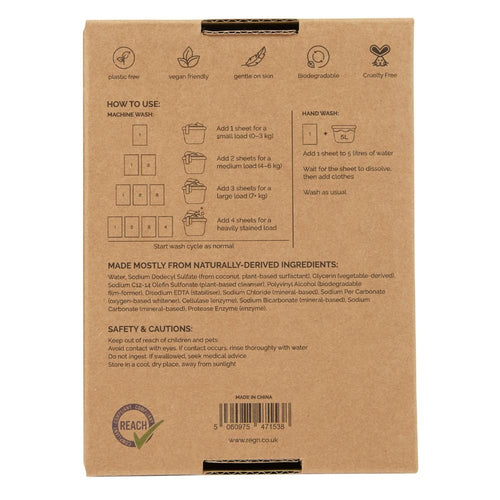 Bio Laundry Detergent Sheets With Enzyme-Powered Stain Removing