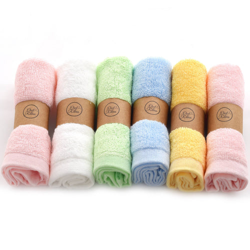 Colourful Organic Bamboo Face Cloths | Luxury Eco Face Cloths | 6 Pack
