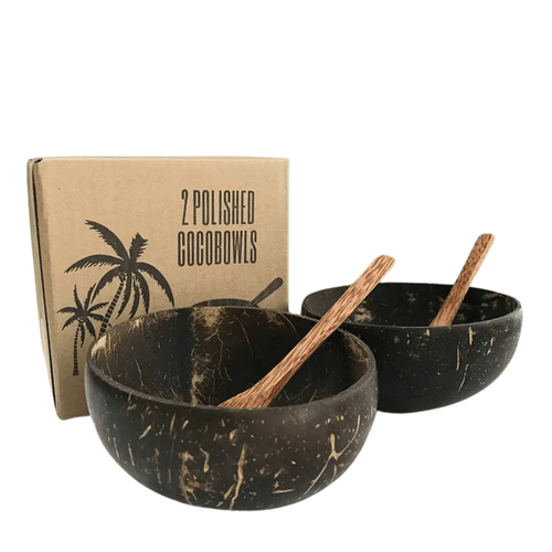 Coconut Bowl & Spoon Set of 2