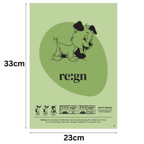 Re:gn Extra Thick & Strong Compostable Dog Poop Bags - 120 Bags