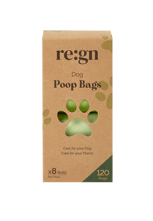 Re:gn Extra Thick & Strong Compostable Dog Poop Bags - 120 Bags