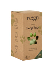 Re:gn Extra Thick & Strong Compostable Dog Poop Bags - 120 Bags