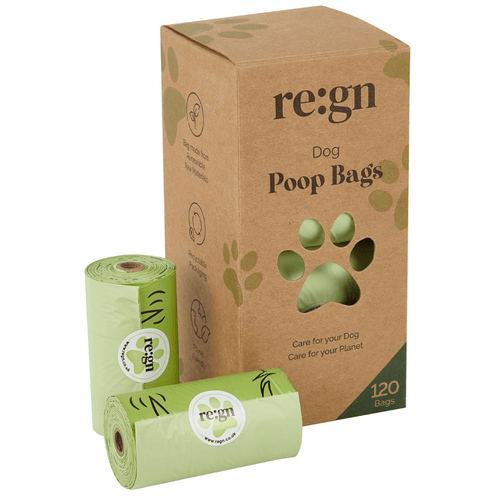 Re:gn Extra Thick & Strong Compostable Dog Poop Bags - 120 Bags