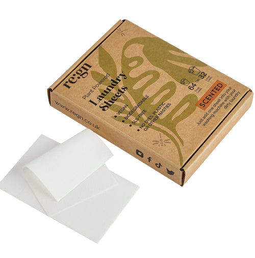 Re:gn Laundry Detergent Sheets | Plastic-Free, Eco-Friendly Washing | 64 Sheets
