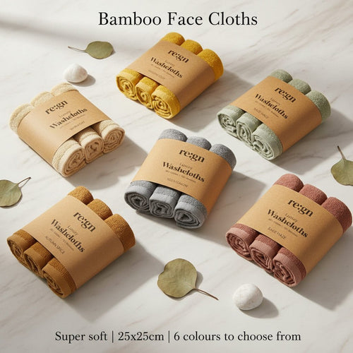 Luxury Bamboo Face Cloths - 3 Pack