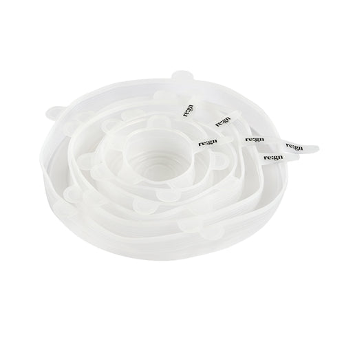 Silicone Food Covering Lids - 6 Pack