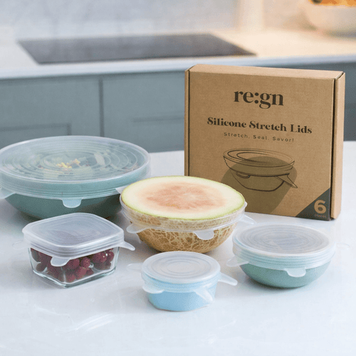 Silicone Food Covering Lids - 6 Pack