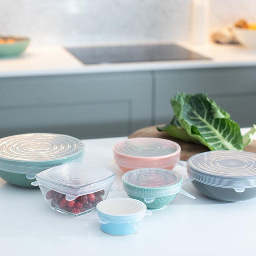 Silicone Food Covering Lids - 6 Pack