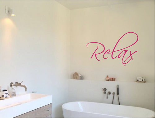 Relax Wall Sticker – Calming Decor for Bathrooms & Spas