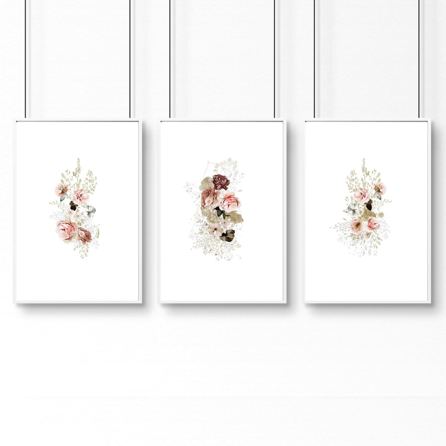 Bathroom chic prints | set of 3 framed wall art