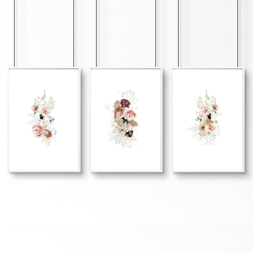 Bathroom chic prints | set of 3 framed wall art