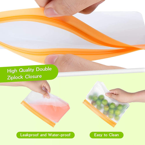 Reusable Food Bags for Fridge & Freezer - 3 Pack