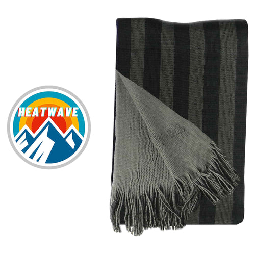 Sock Stack Mens Reversible Stripe Design Scarf Soft Woven Acrylic Winter Accessory