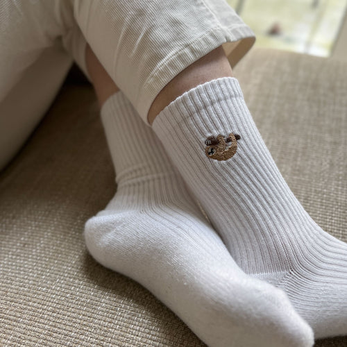 Black & White Ribbed 2 Pack Bamboo Sock Set