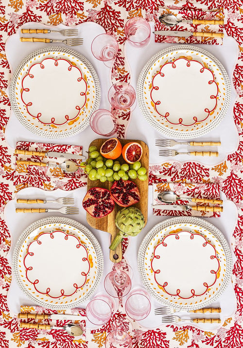 Rose Coral Table Napkin - Set of 4