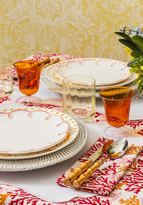 Rose Coral Table Napkin - Set of 4