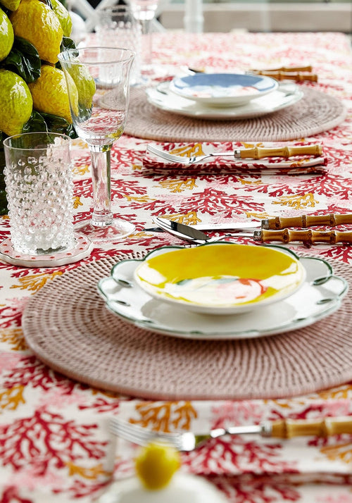 Rose Coral Table Napkin - Set of 4