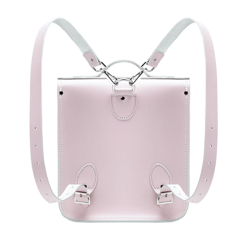 Handmade Leather City Backpack - Rose Quartz