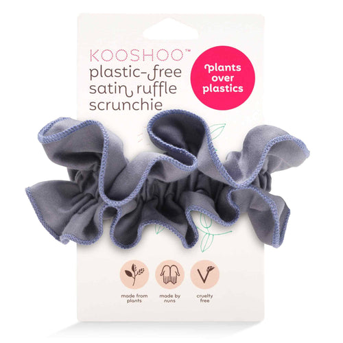Ruched Organic Satin Scrunchie – Plastic-Free Hair Accessory