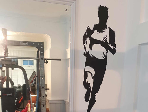 Runner Athlete Wall Sticker – Running Silhouette Sports Decal