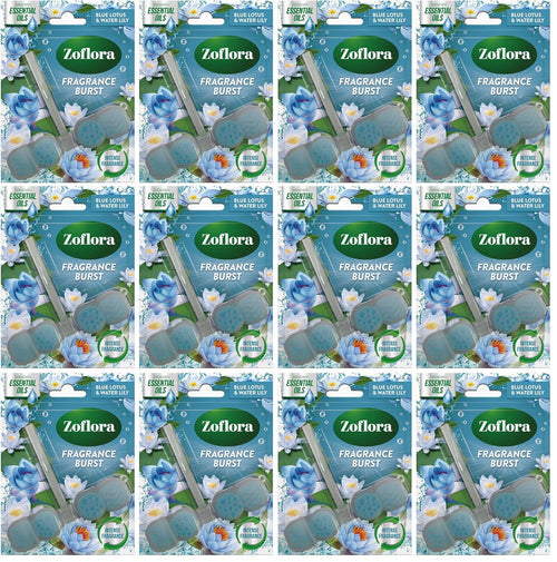 12 x Zoflora Rim Block Blue Lotus & Waterlily - 1 PACK