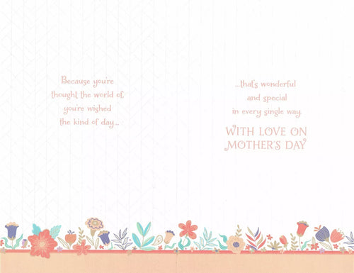 MOTHER'S DAY CARD  TO  THE ONE I LOVE   8 PAGE INSERT
