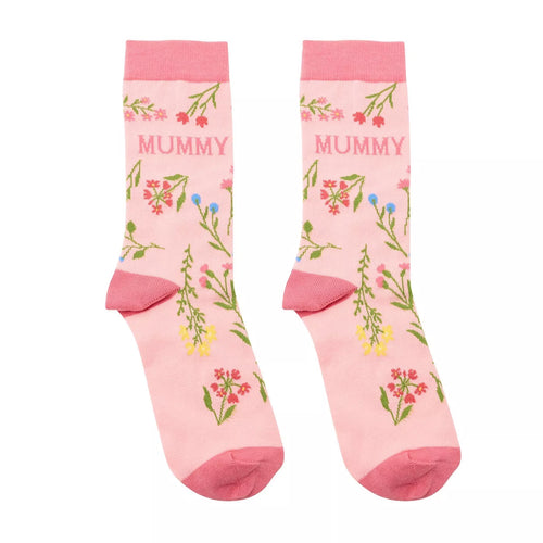Pink Floral Mummy Socks By The Cottage Garden