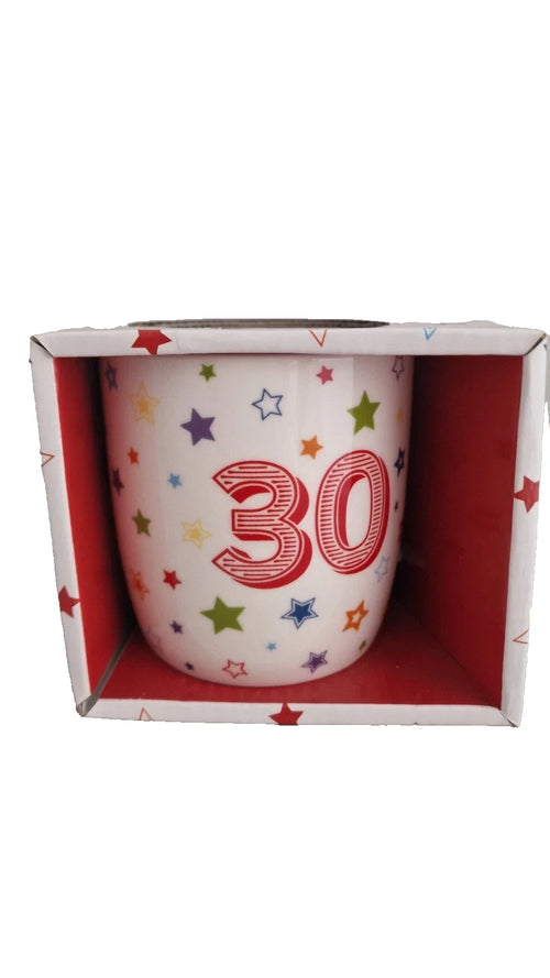 30th Birthday  mug Gift Boxed Stars design