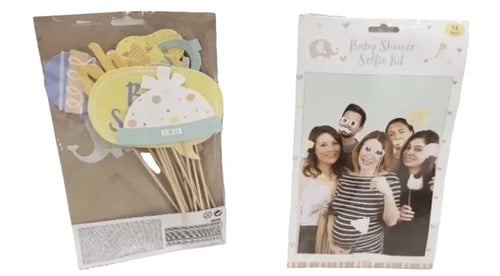 New Baby / Baby Shower Party Selfie Kit - 14 Pieces Photo Fun Accessory Props