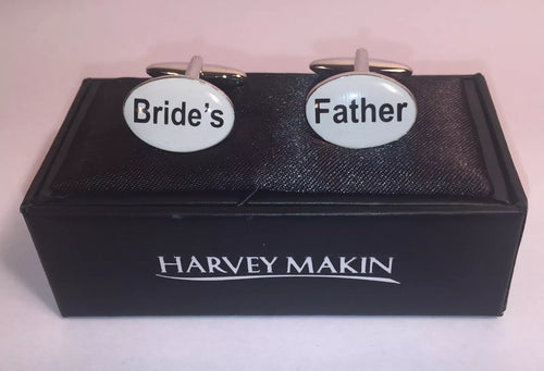 Harvey Makin wedding cufflinks "Brides Father"