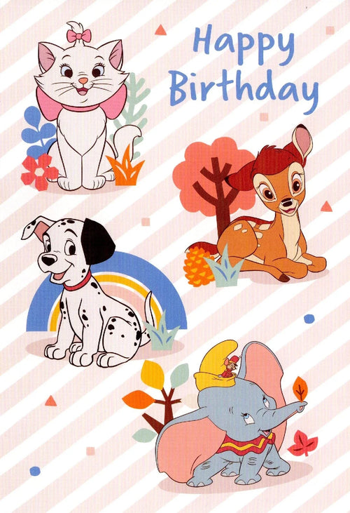 Disney Character Hallmark Birthday Greeting Card (8" x 5.5")