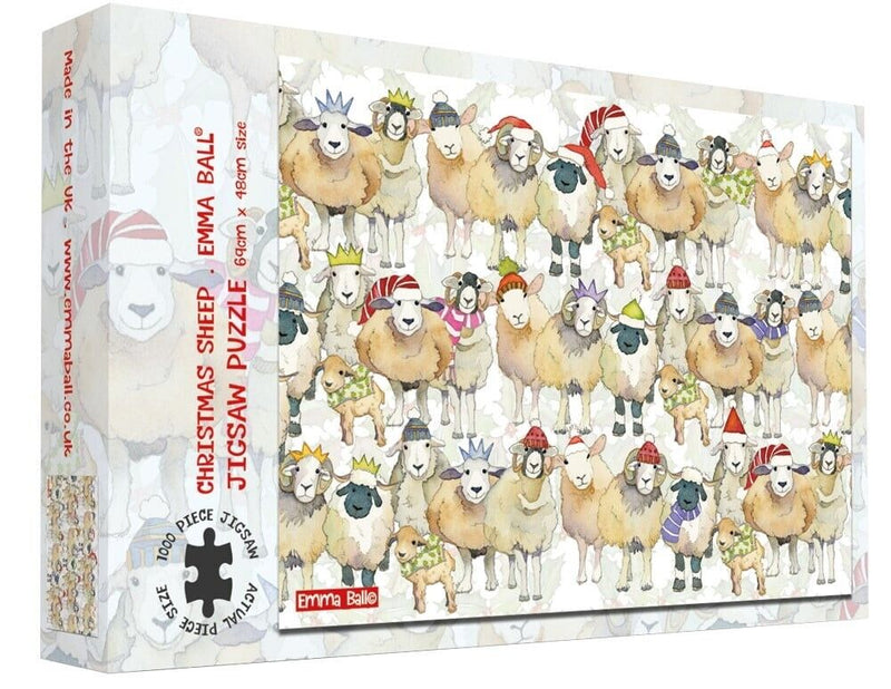 Christmas Sheep by Emma Ball 1000 piece jigsaw puzzle