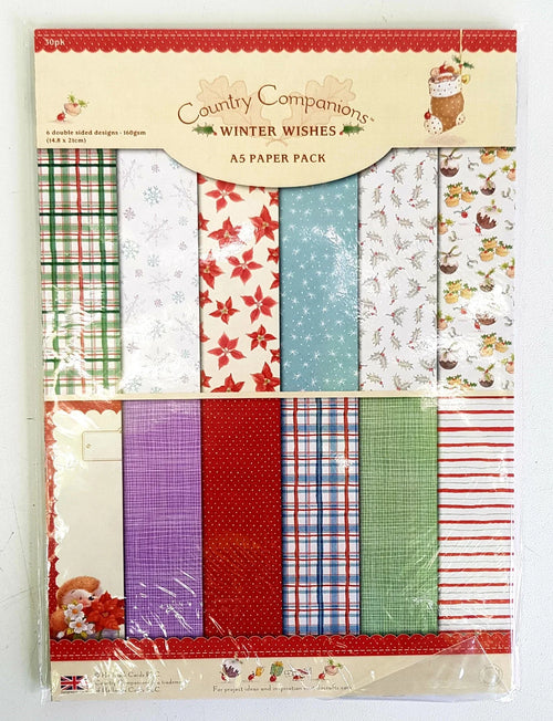 Country Companions Winter Wishes a5  paper pack