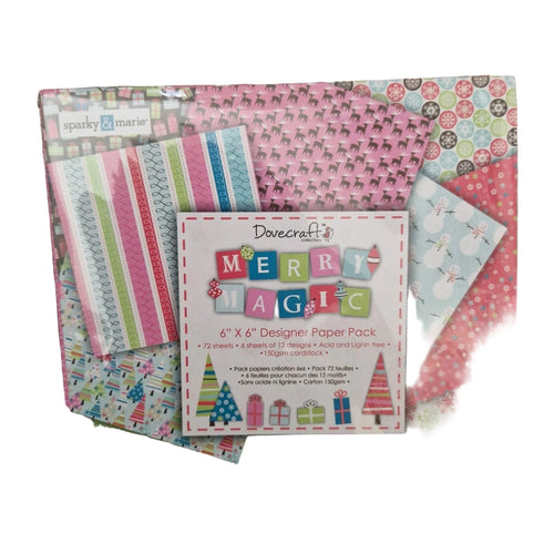MERRY MAGIC CHRISTMAS  6" x 6" DESIGNER PAPERS