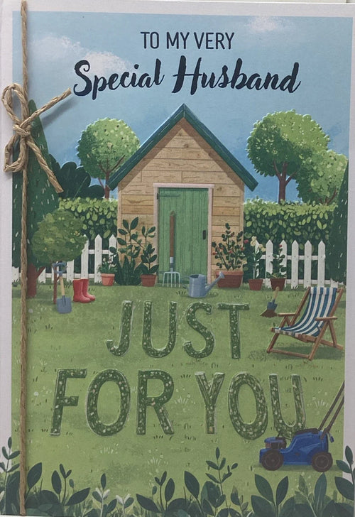 HUSBAND BIRTHDAY CARD GARDEN 7”x5”