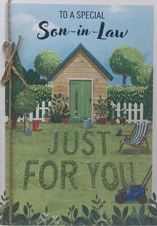 SON IN LAW BIRTHDAY CARD GARDEN7”x5”