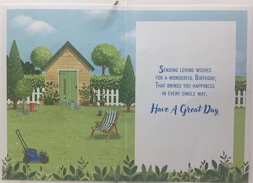 SON IN LAW BIRTHDAY CARD GARDEN7”x5”