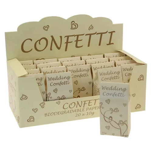 gold  &  ivory   Biodegradable Wedding Throwing Confetti  3  packs